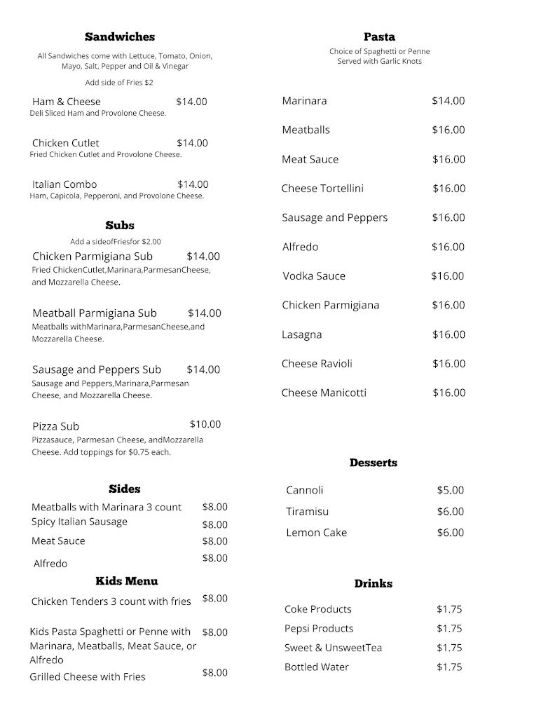 Al's New York Pizza Menu image 1